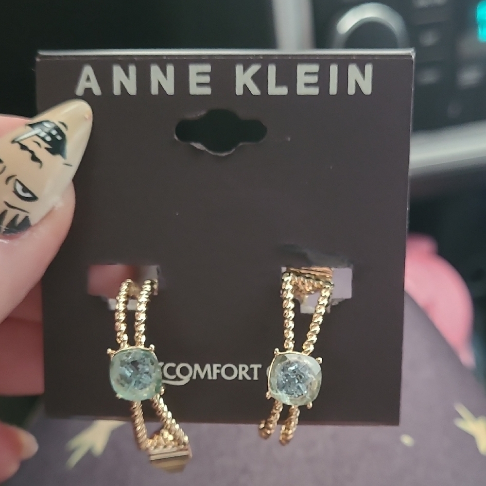 Anne Klein Gold and Silver-Tone Clip On Earrings